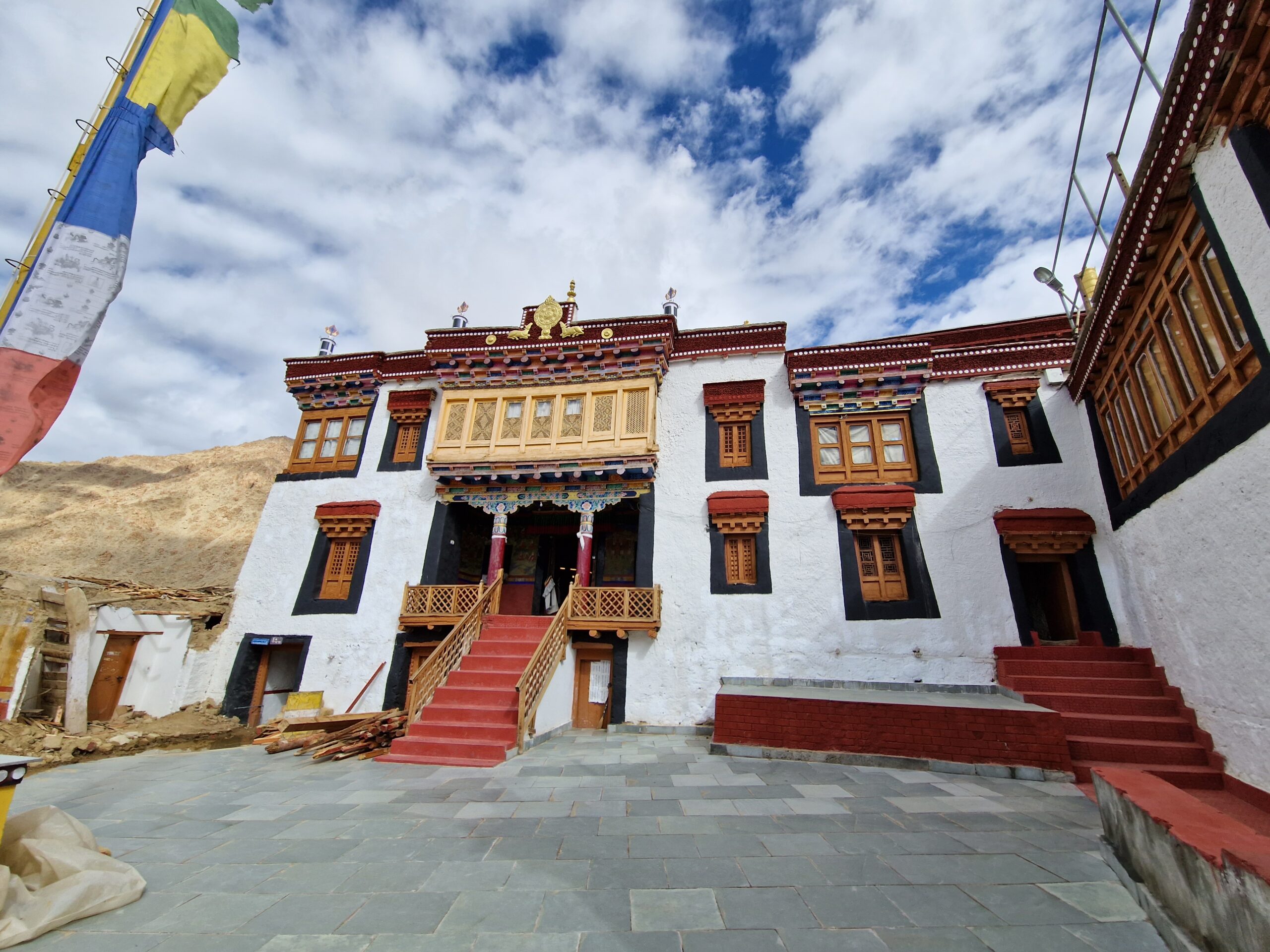 A few monks live in the Likir monastery and open the rooms for us