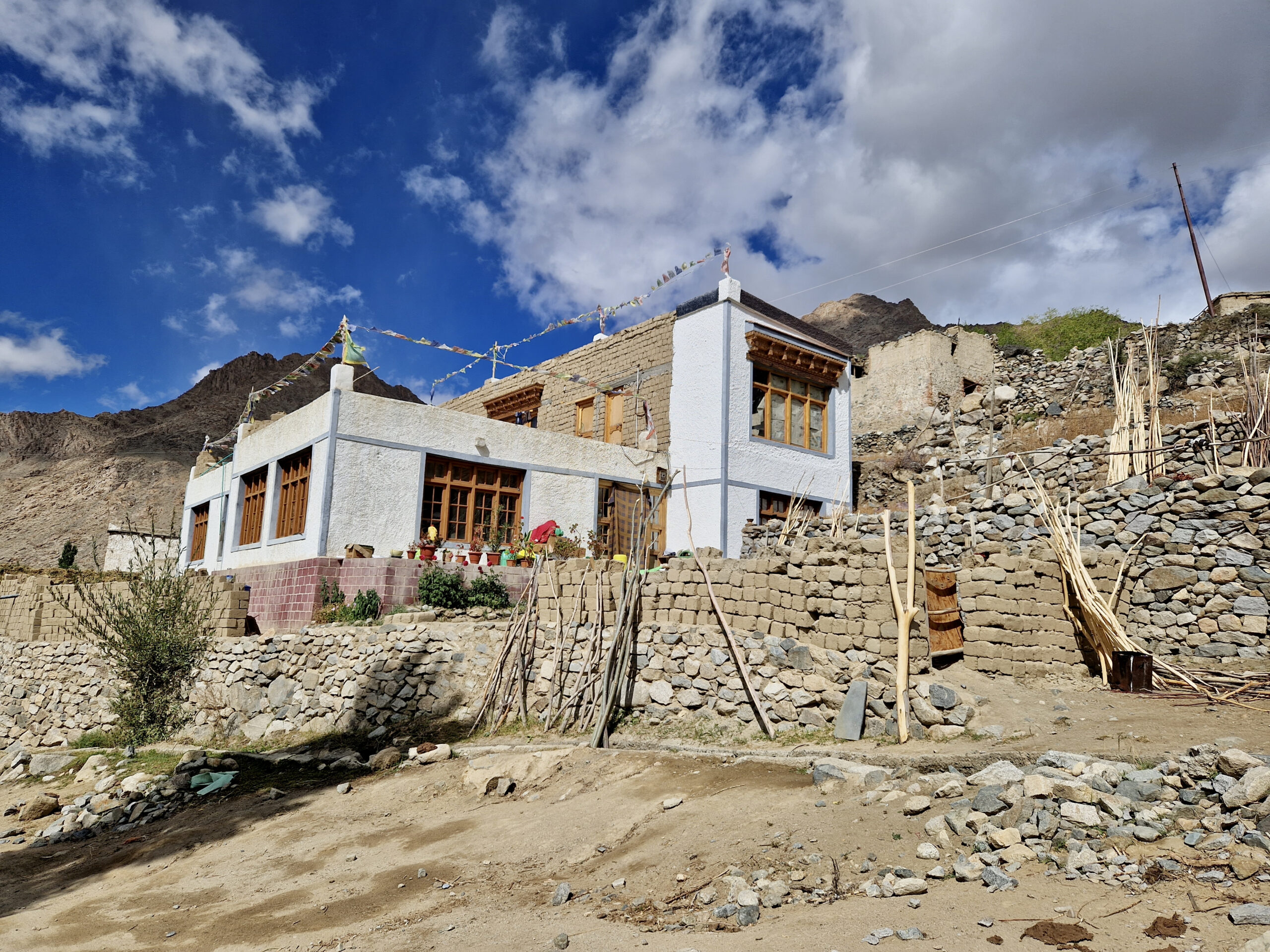 Likir village below the monastery