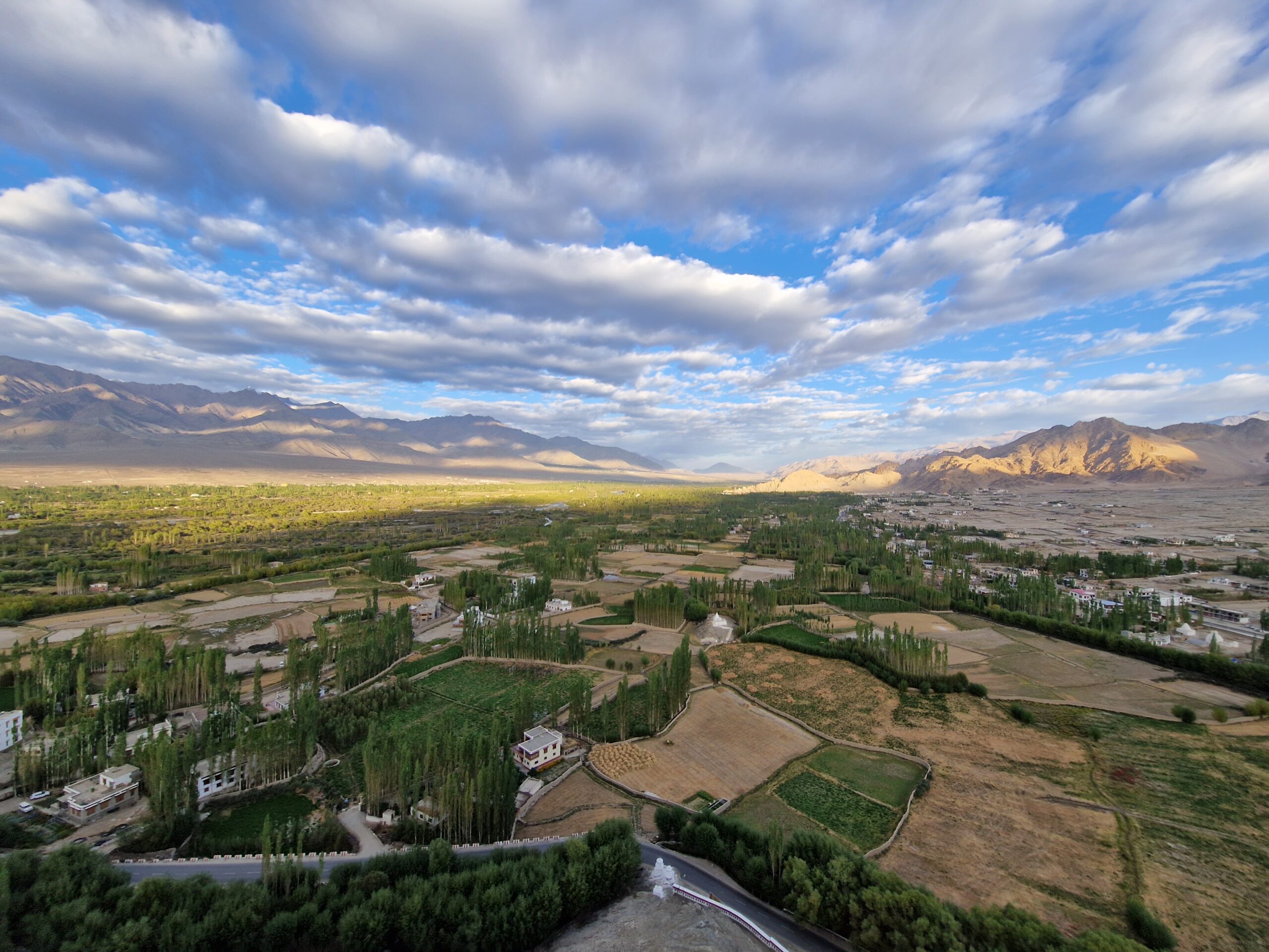 View of the Indus plain from Thiksey Monastery