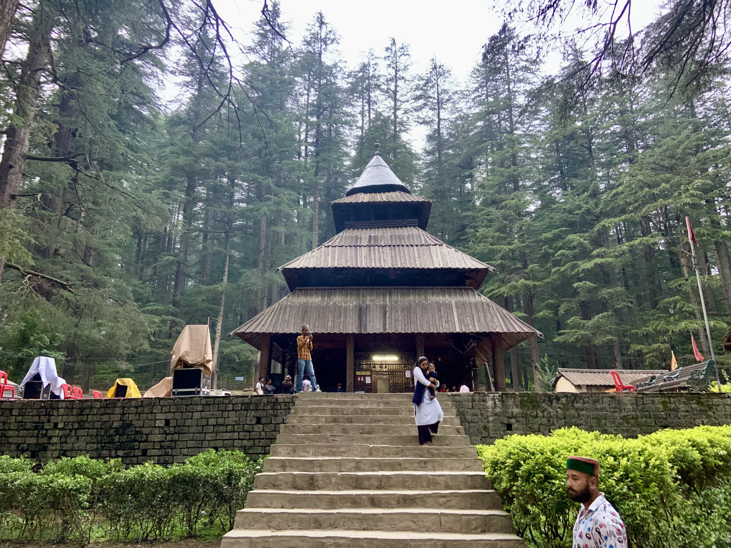 The Hadimba Devi temple in Manali is beautifully situated in the middle of a forest